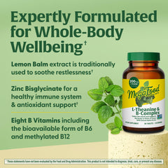 Lemon balm leaf extract featured in MegaFood formula for calm support