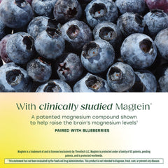 MegaFood Magtein with blueberries per serving signals natural polyphenol pairing