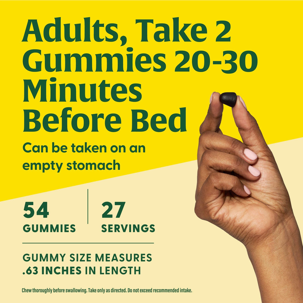 MegaFood Melatonin Gummies 2g sugar per serving highlighted on nutrition panel.