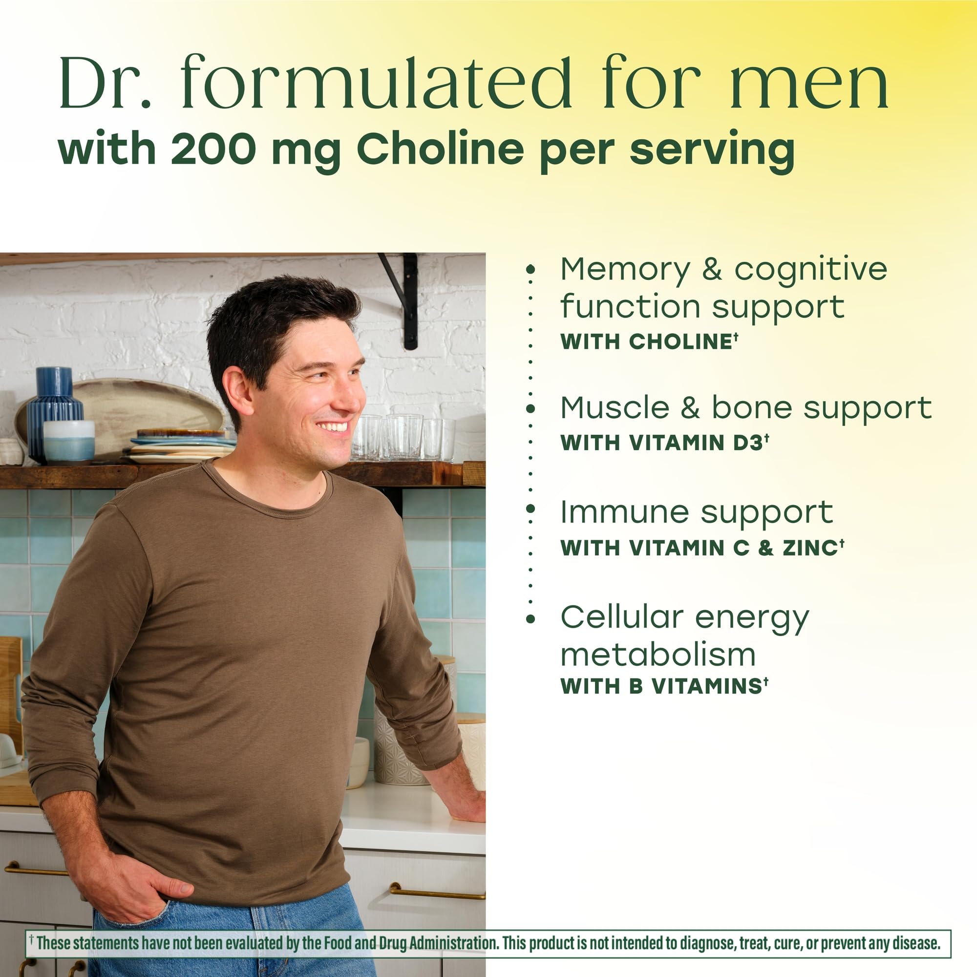 MegaFood Men's Advanced Multivitamin tablets close-up for daily use