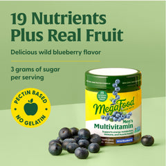 MegaFood Men’s Wild Blueberry Gummy serving size two gummies daily.