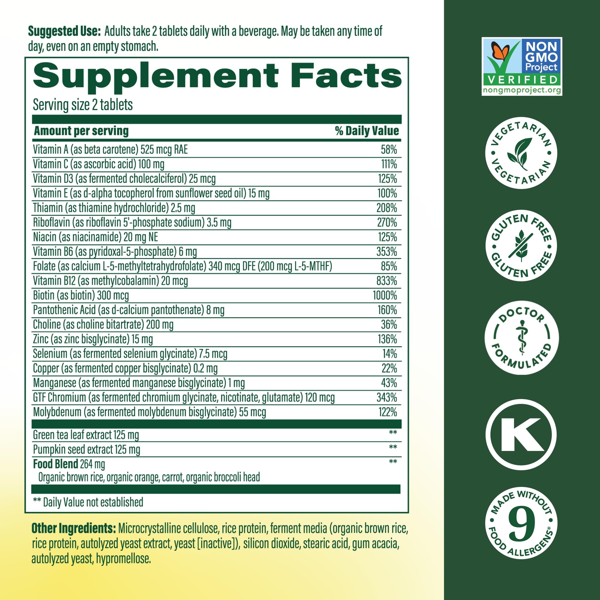 MegaFood Multi for Men 55+ capsules for convenient daily vitality