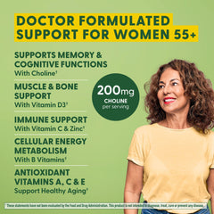 MegaFood Multi for Women 55+ real food broccoli ingredient highlight.