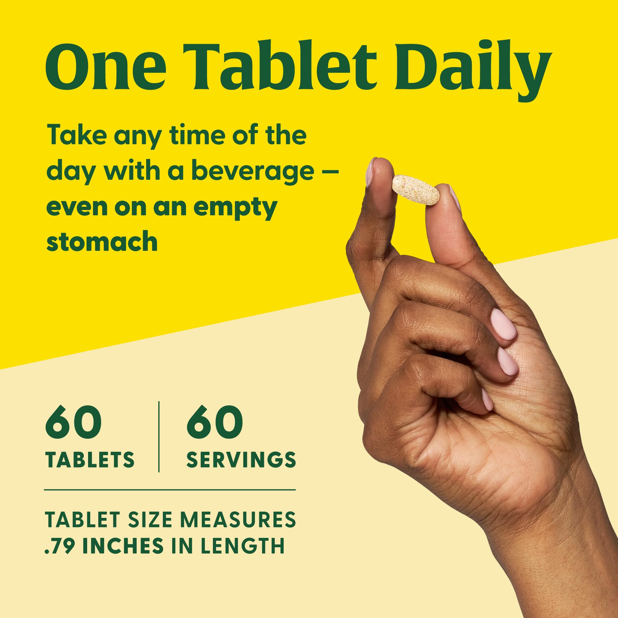 MegaFood One Daily Iron-Free Multivitamin on kitchen counter shows convenient daily use.