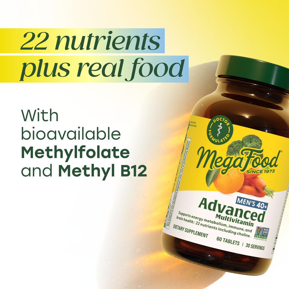 MegaFood real-food carrot ingredient visible in the formula for antioxidant-friendly nutrition.