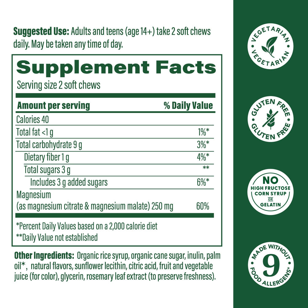 MegaFood Relax + Calm grape chews close-up highlighting tasty daily intake.