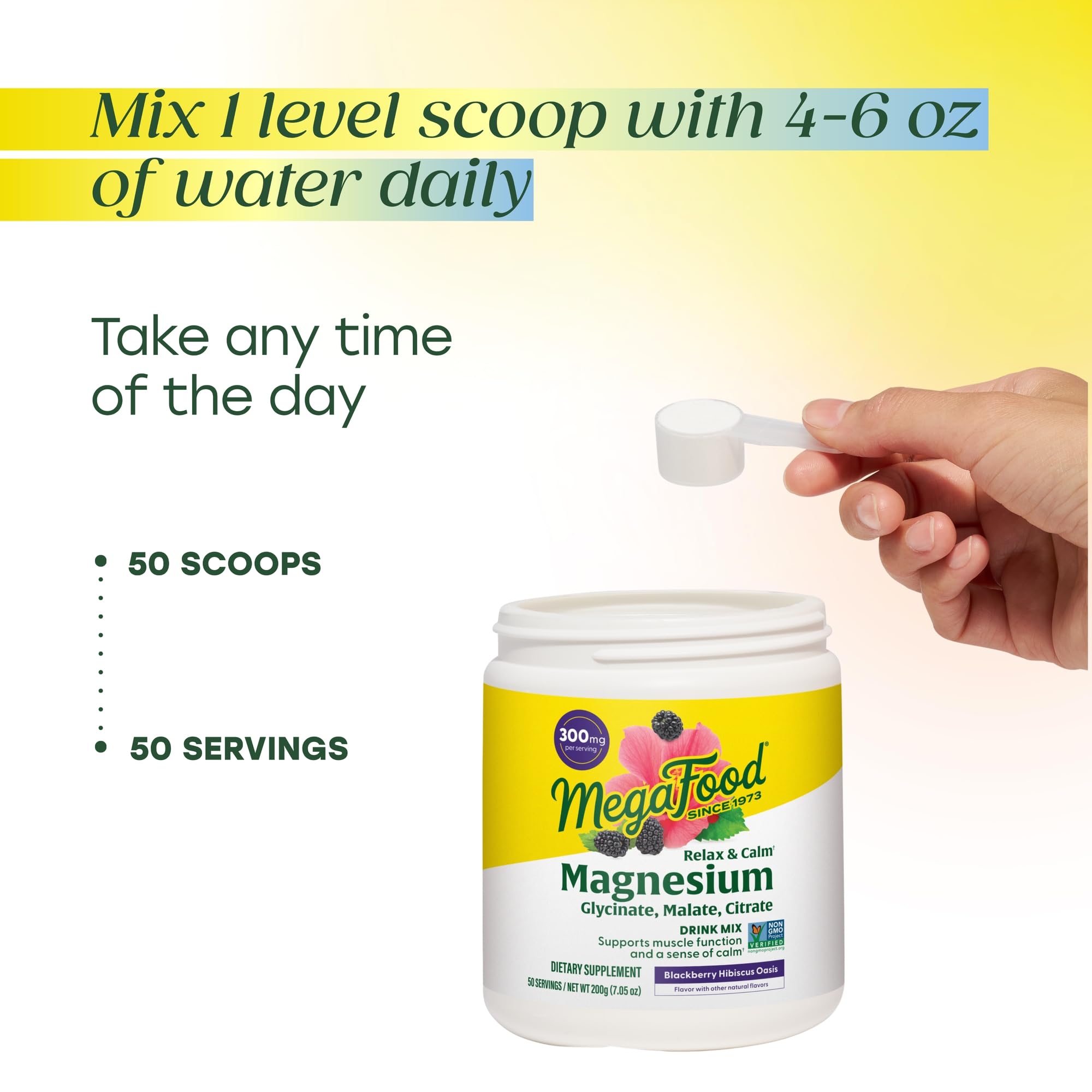 MegaFood Relax key ingredients include three magnesium forms for absorption.