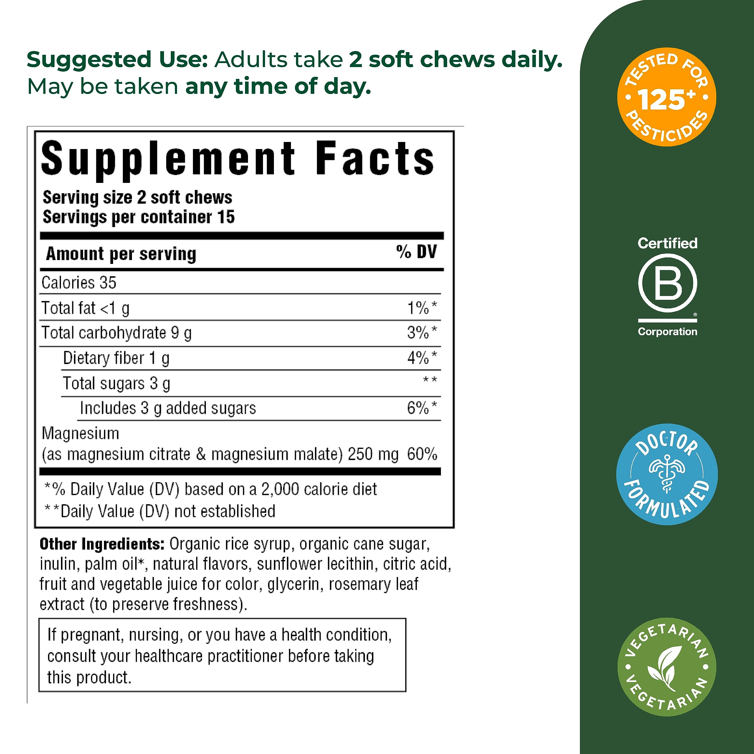 Serving MegaFood Relax + Calm chews demonstrates grape flavor supporting gentle relaxation