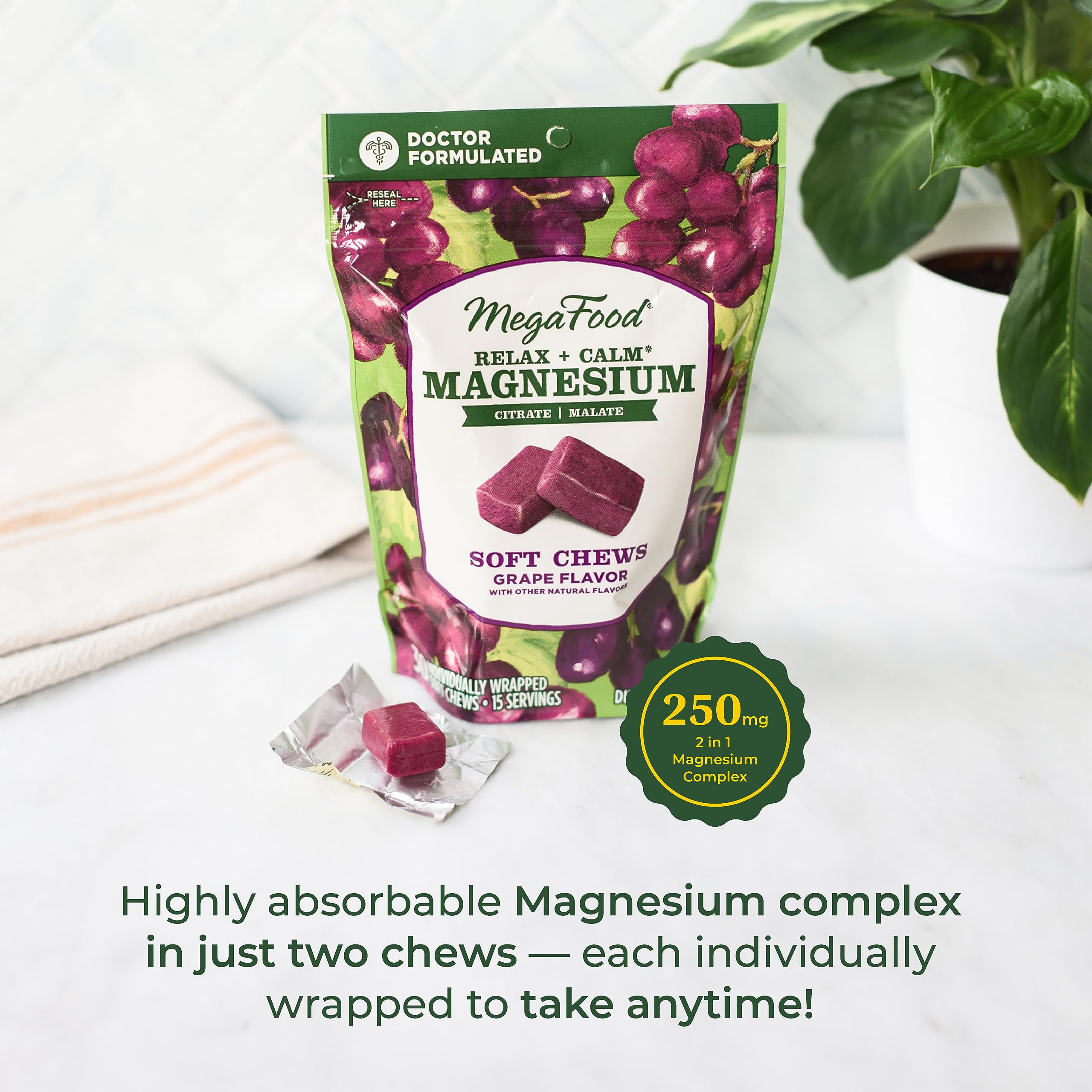 Two-pack MegaFood Relax + Calm chews highlights value for regular use