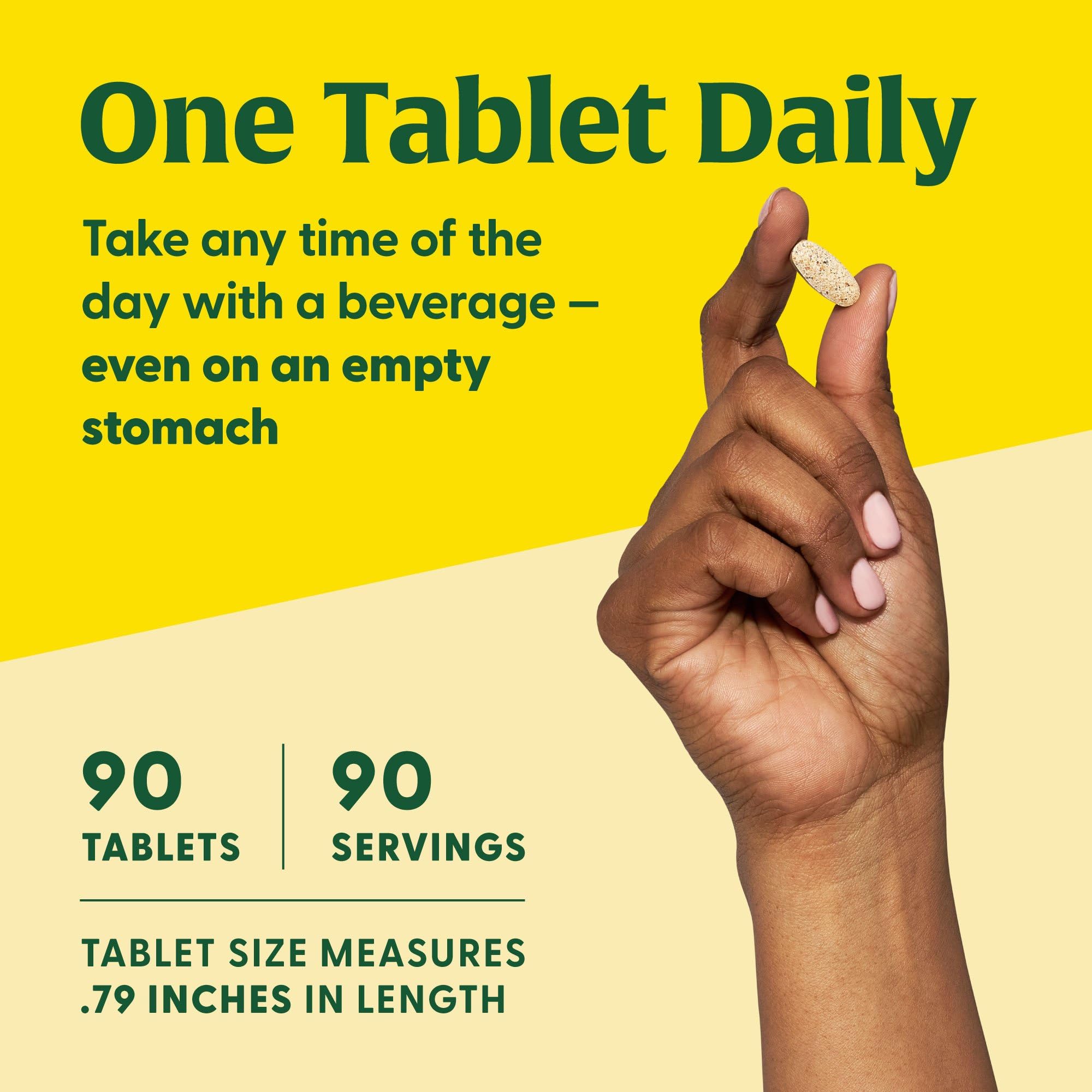 MegaFood One Daily Multivitamin 90-count tablet pack for convenience.