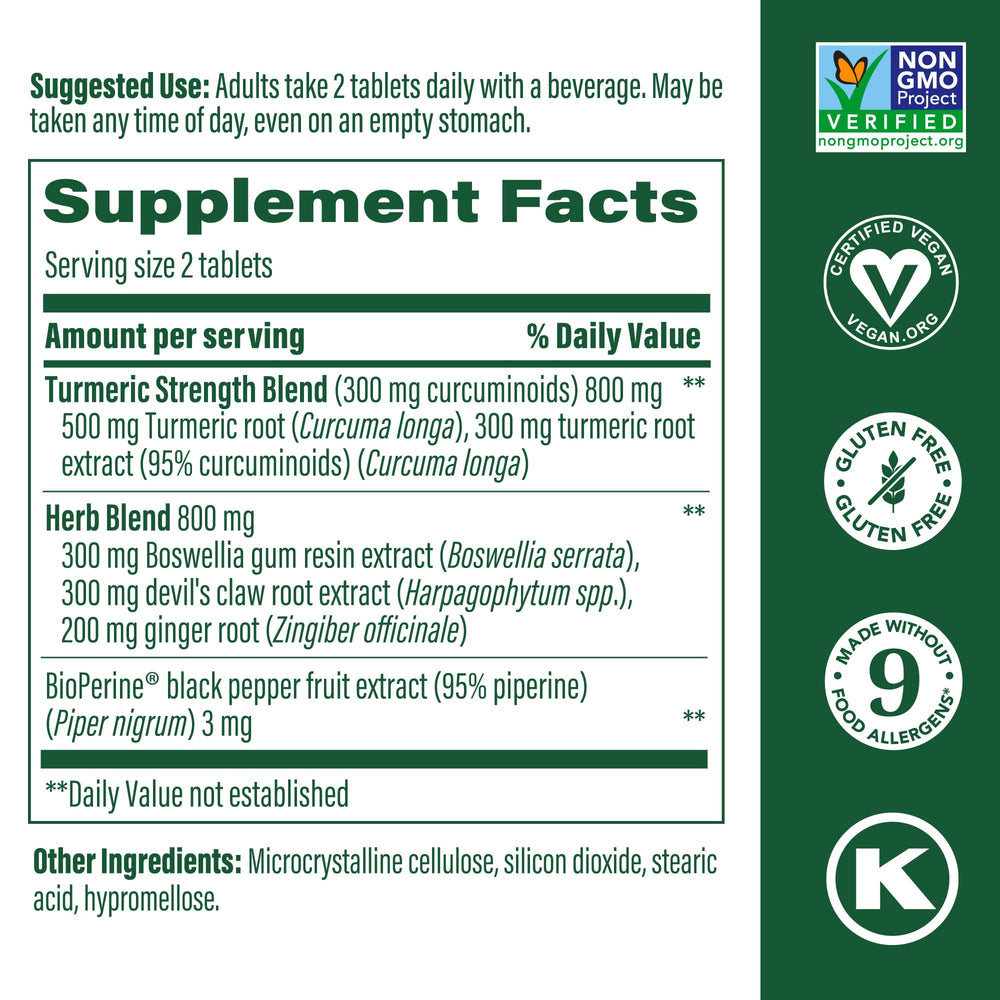 MegaFood Turmeric Curcumin bottle close-up highlighting black pepper for absorption