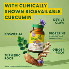 MegaFood Turmeric Curcumin tablets ready for daily use
