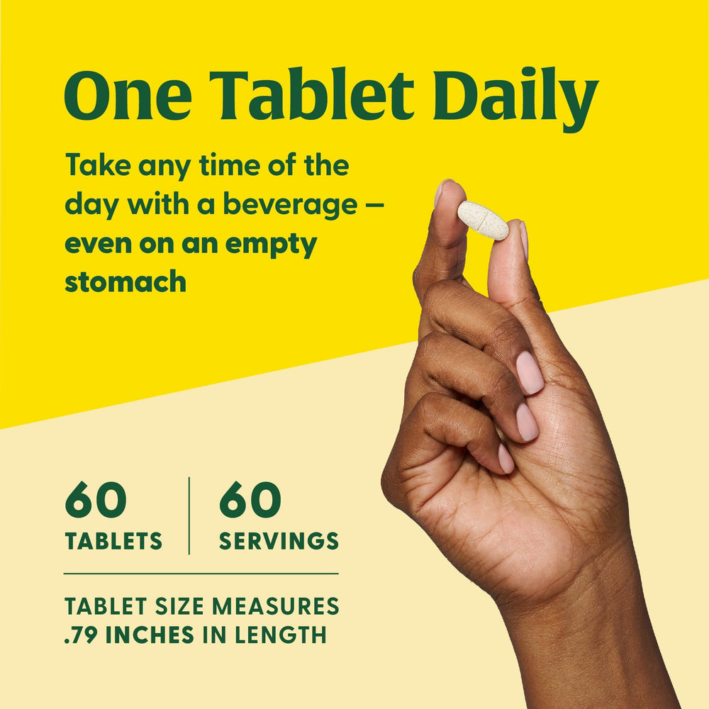 MegaFood ingredients on label include brown rice and broccoli for real-food nutrition.