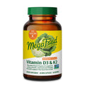 MegaFood Vitamin D3 5000 IU + K2 – Vegetarian, Non-GMO, 60 Mini Capsules for Bones, Teeth & Immune Health