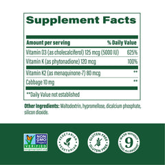 MegaFood Vitamin D3-K2 capsules close-up showing compact tablets