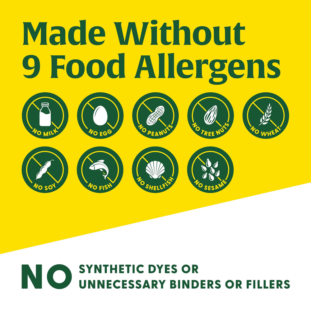 Third-party testing certificate beside MegaFood gummies