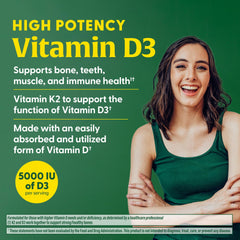 MegaFood Vitamin D3 K2 label detail highlighting bone-supporting pairing