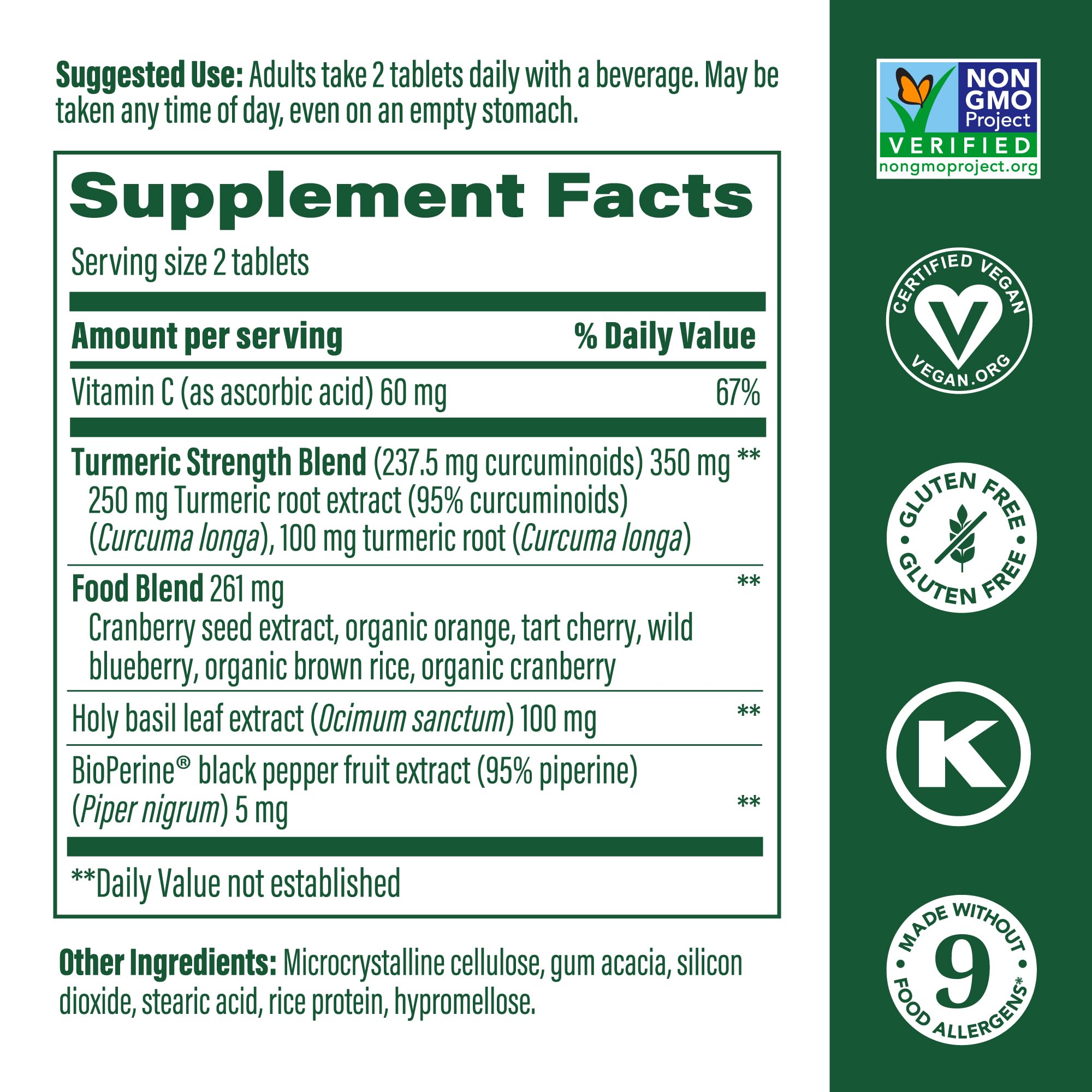 MegaFood Whole Body Minis turmeric tablets close-up for quick daily intake