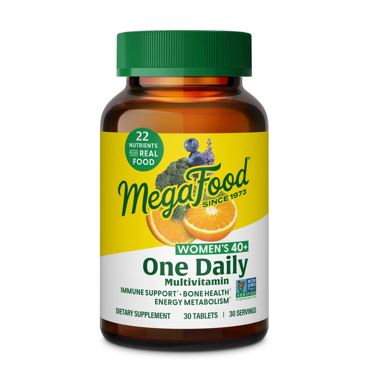 MegaFood Women 40+ daily tablet for easy, consistent energy support.