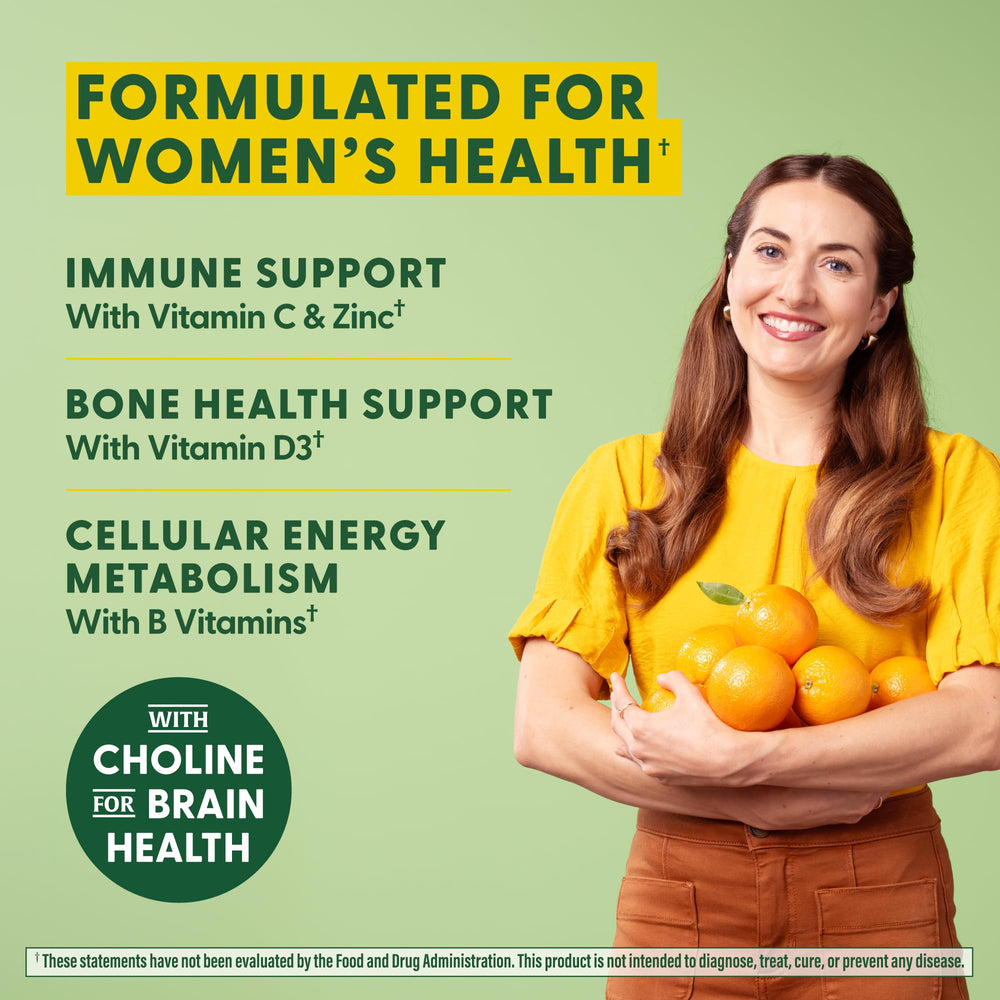 MegaFood label highlights 19 essential vitamins and minerals for daily wellness.
