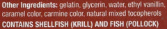 MegaRed krill oil softgels close-up shows easy-digest krill for joint comfort and eye health.