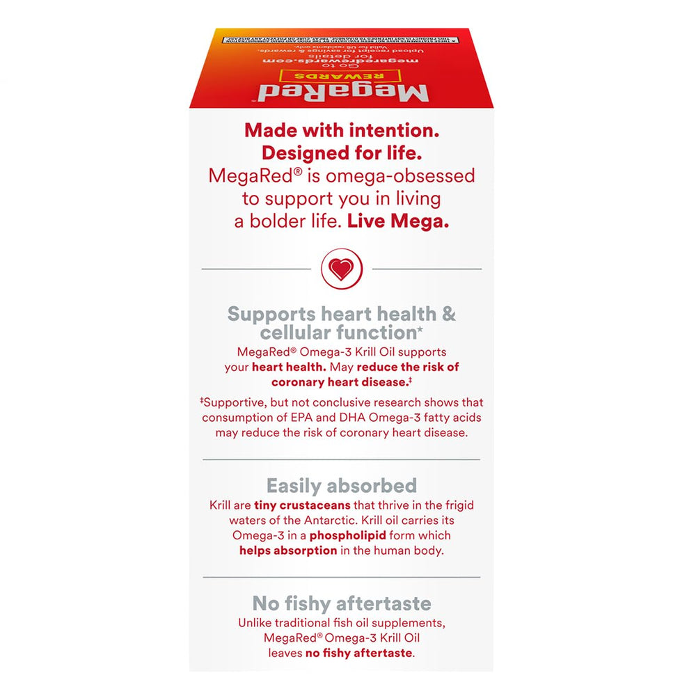 MegaRed Antarctic krill oil capsules featured as sustainable omega-3 source