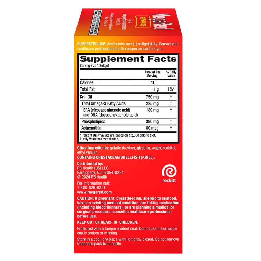 MegaRed no fishy aftertaste krill oil display for clean tasting supplementation