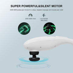 MEGAWISE battery-powered massager demonstrates long-lasting 3200mAh capacity.
