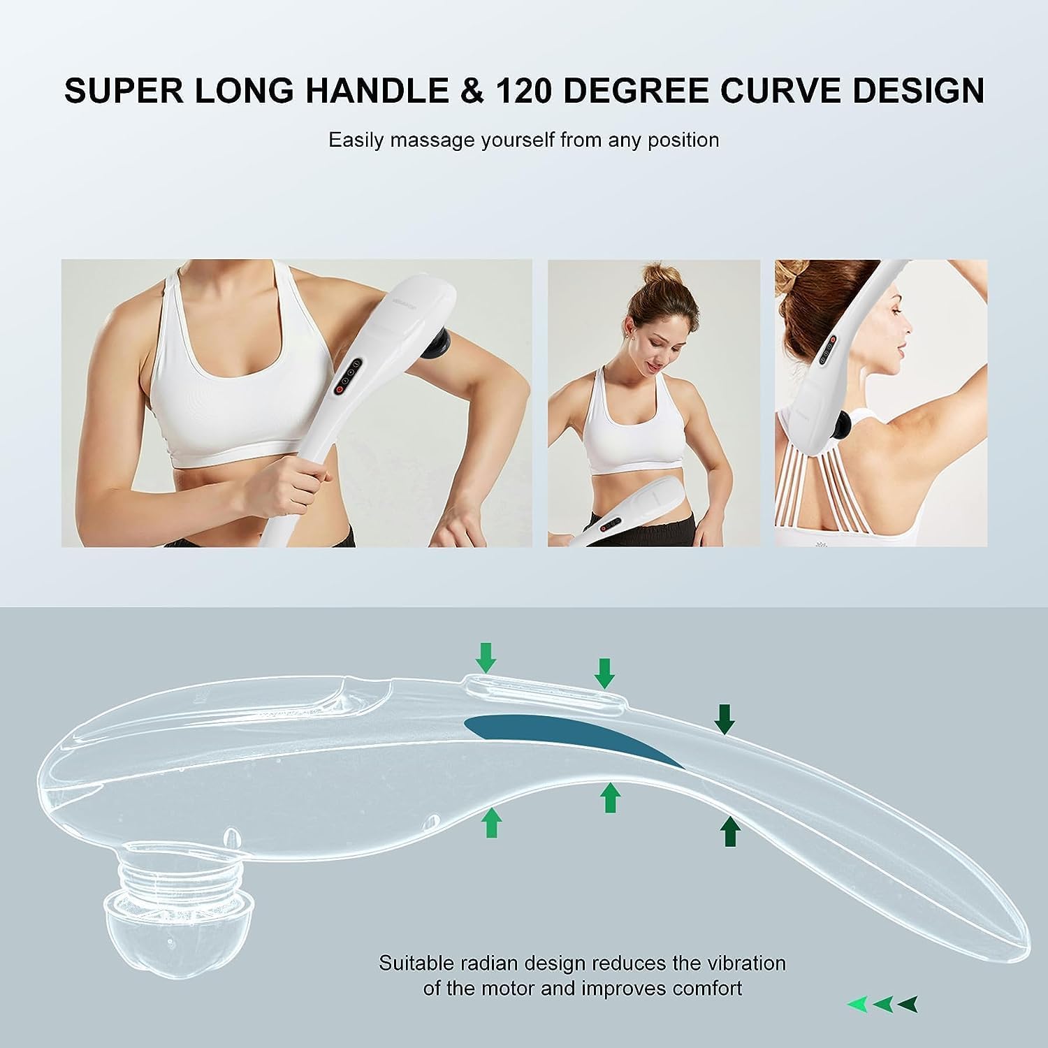 MEGAWISE massager heat function provides soothing warmth during sessions.