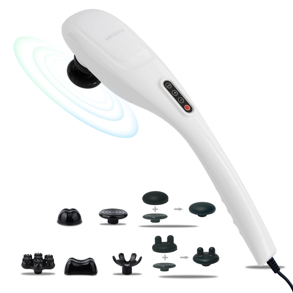 MEGAWISE handheld back massager with ergonomic handle for easy grip and targeted relief