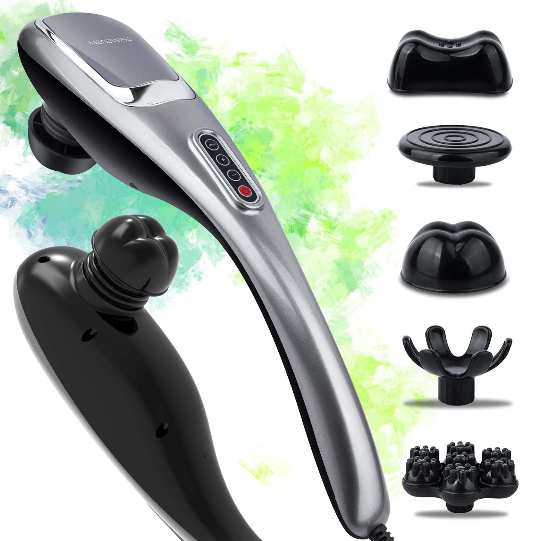 MEGAWISE handheld deep-tissue neck and back massager for targeted relief and relaxation