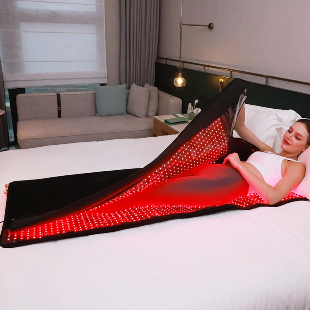 MEGELIN 70inch by 32inch by 12inch mat enables full-body coverage during therapy.