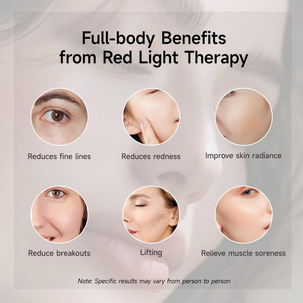 Megelin 8-in-1 color LED therapy device in face-use mode for facial routines