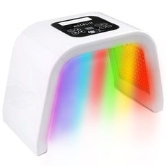 Megelin 8-in-1 color LED therapy front view showing compact home design and easy setup