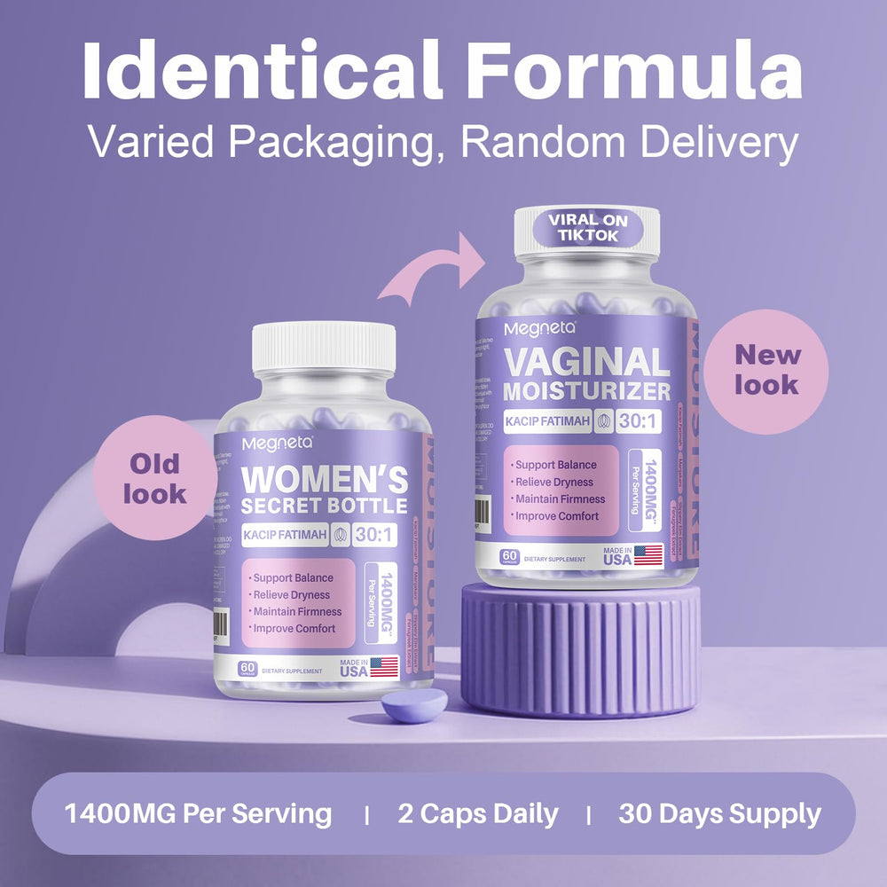 MEGNETA kacip-fatimah 1000mg capsule detail with traditional wellness herbs.