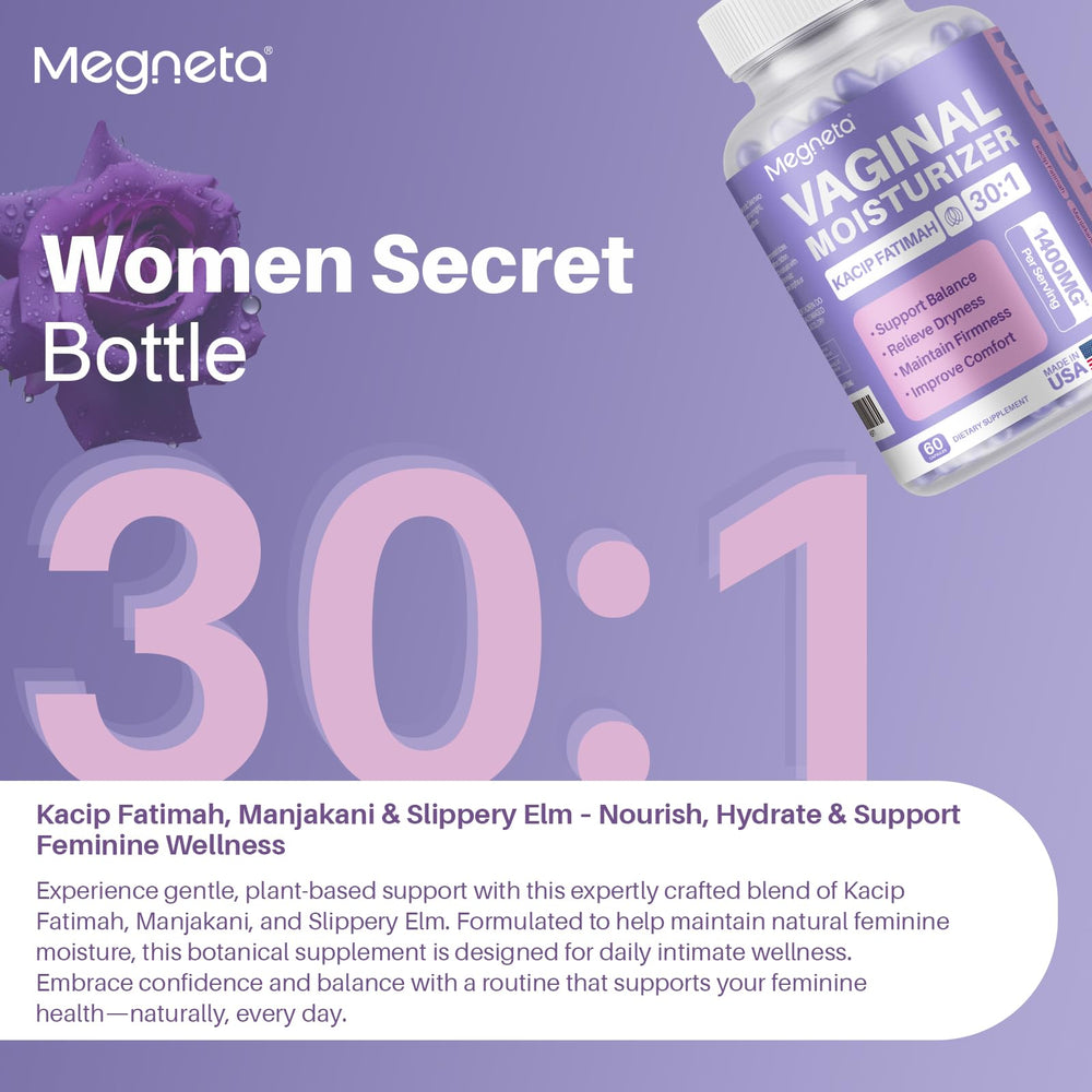MEGNETA manjakni 200mg capsule detail and 30:1 extract note.