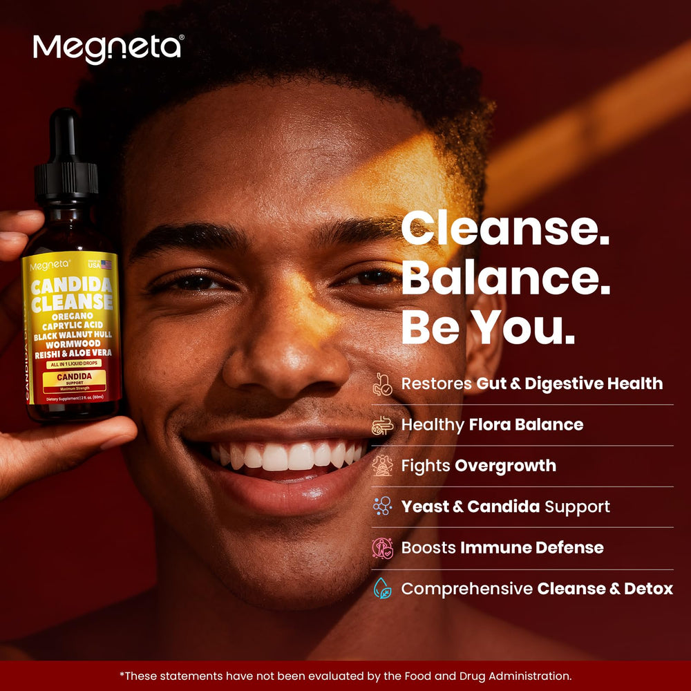 MEGNETA Probiotic LactoSpore inclusion emphasizes gut flora balance support.