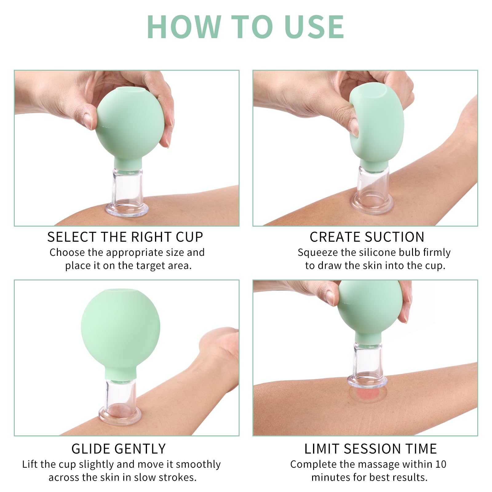 Meifuly cupping set supports arm massage sessions
