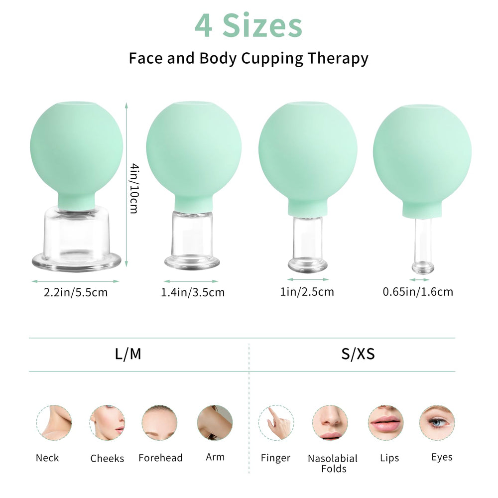 Meifuly cupping set for forehead area with soothing contour support