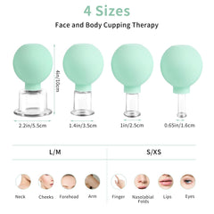 Meifuly cupping set for forehead area with soothing contour support