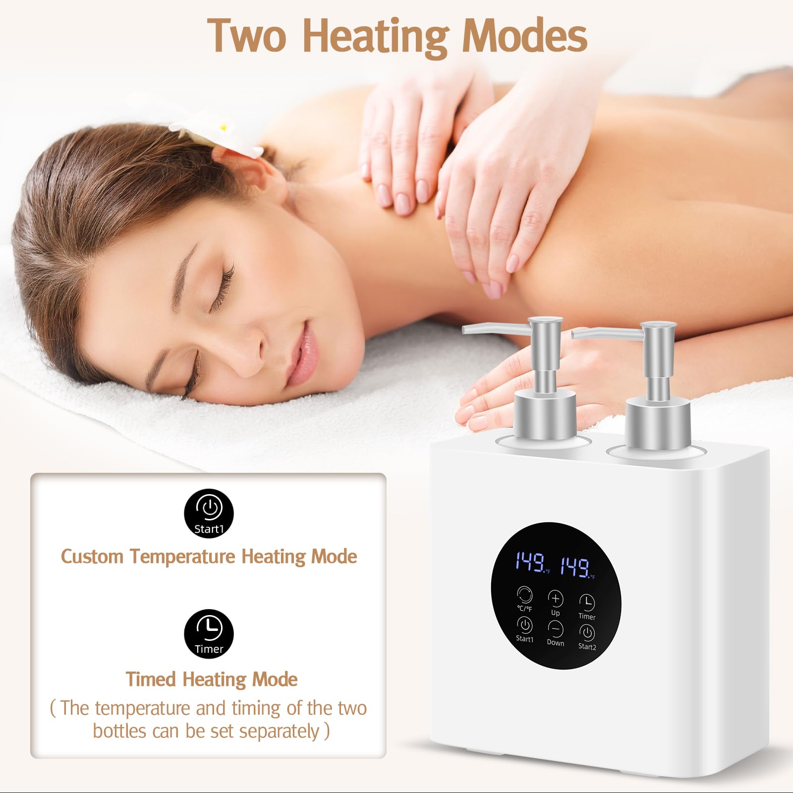 Meifuly massage oil warmer fast heating technology demonstrates quick consistency