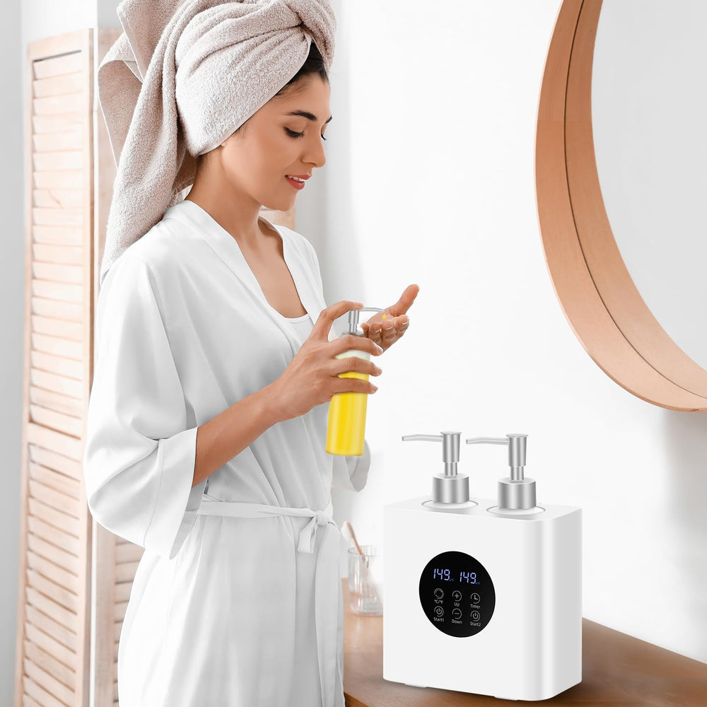 Meifuly massage oil warmer in use during a spa treatment