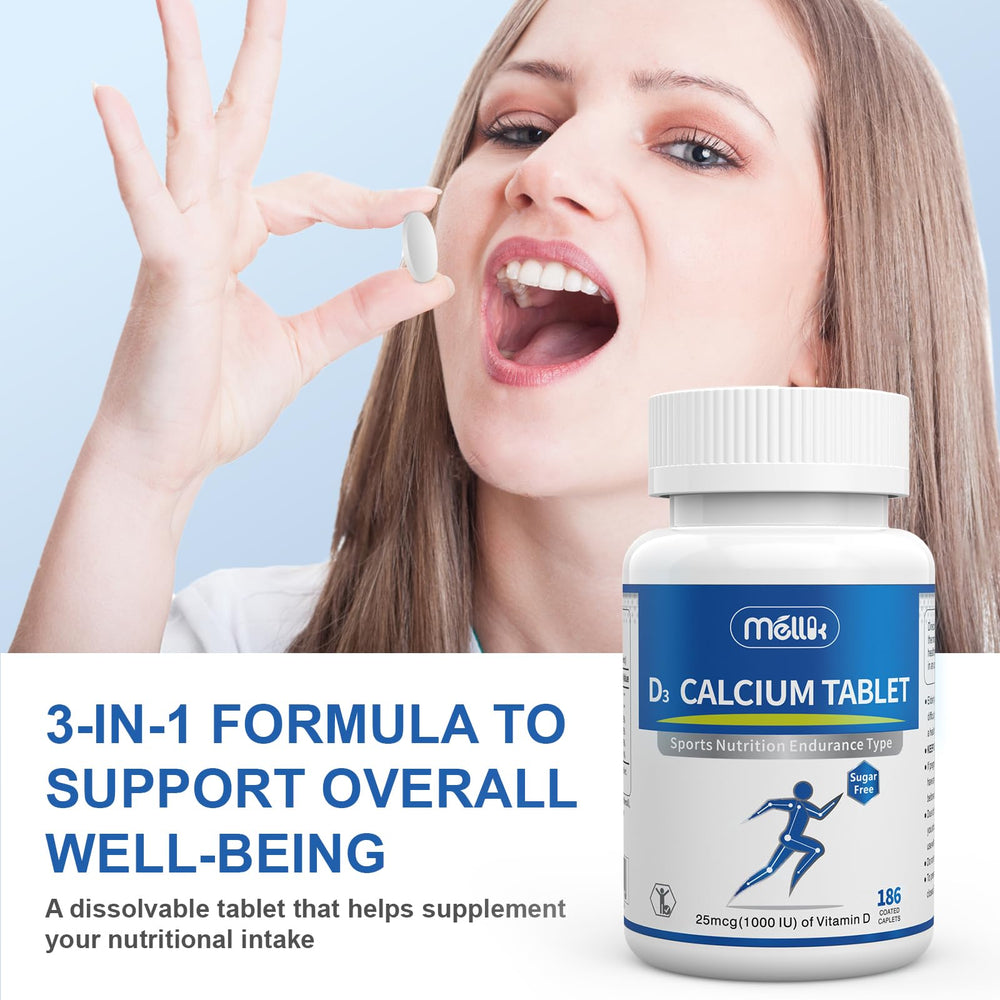 Easy-swallow Mellk tablet suited for adults 3+.