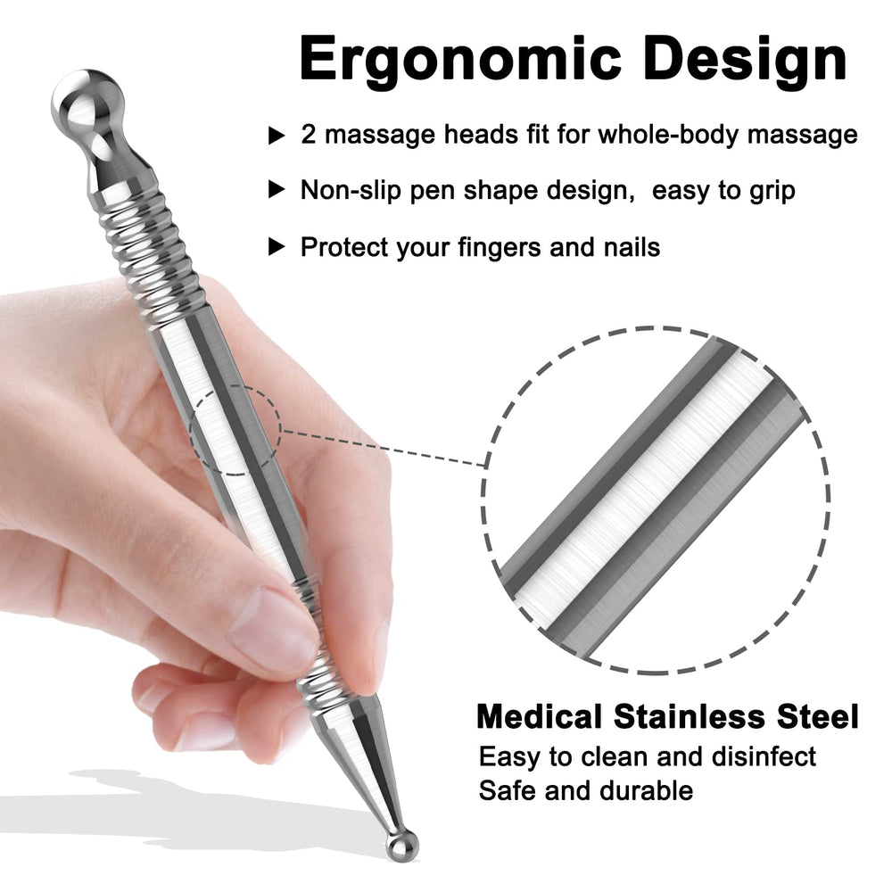 Melonsun acupressure pen with ergonomic, non-slip grip for stable pressure