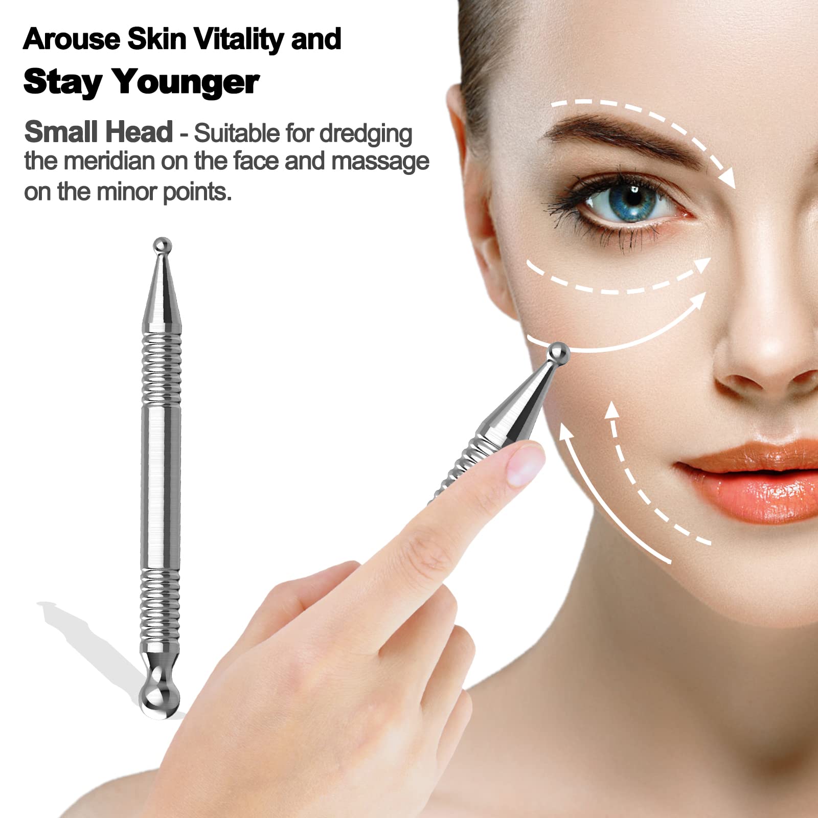 Melonsun dual-head massage pen with small and large heads for precision and trigger-point work