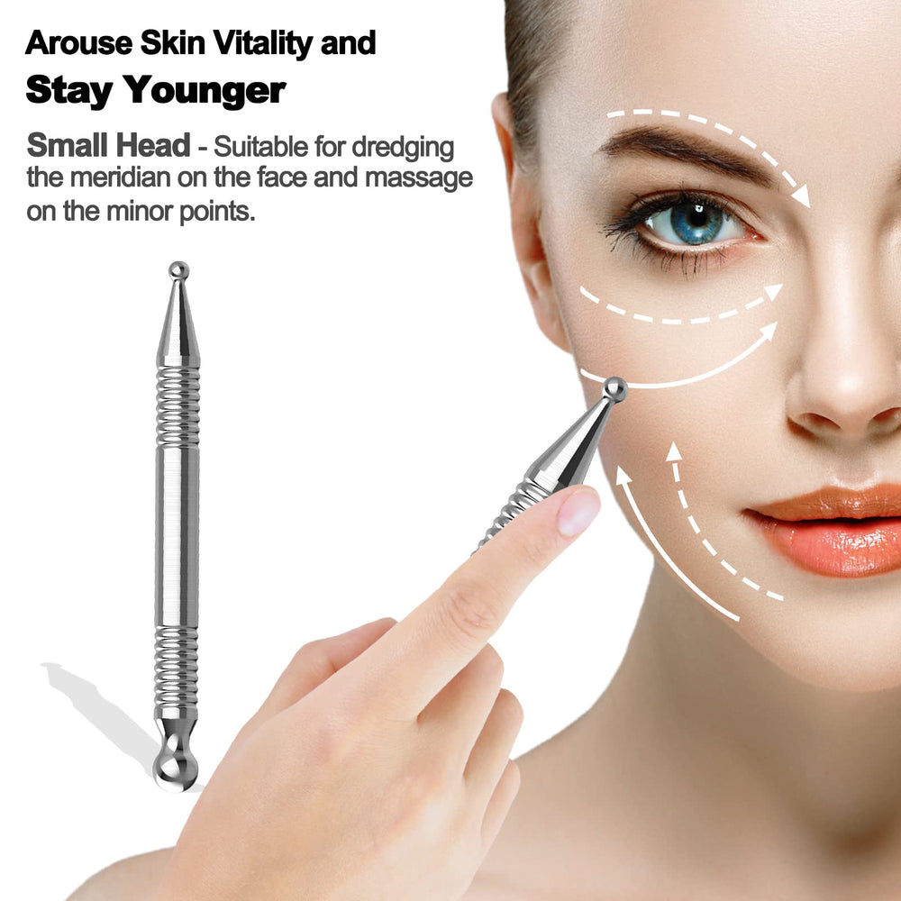 Melonsun dual-head massage pen with small and large heads for precision and trigger-point work