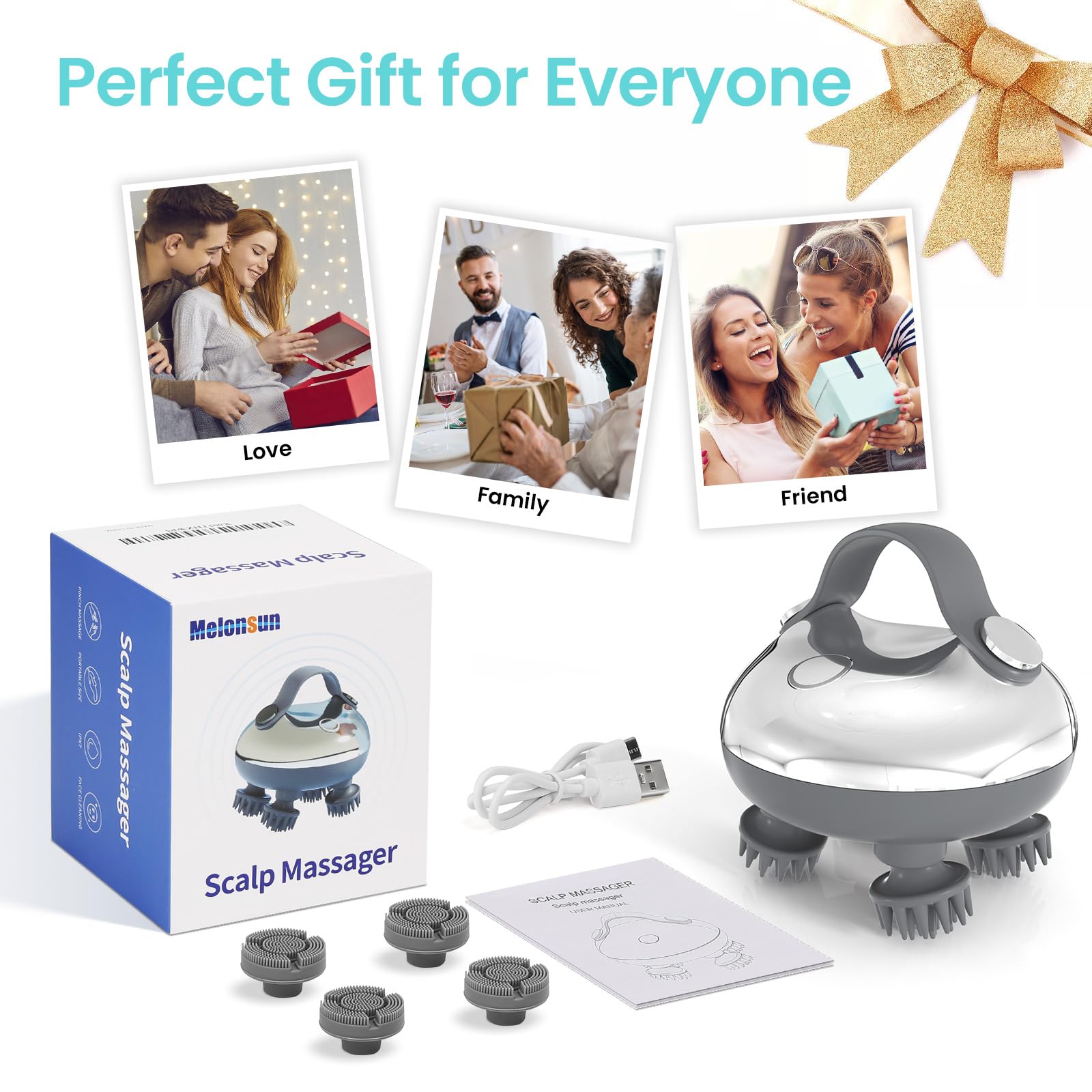 Melonsun one-button control for simple, safe massage sessions.