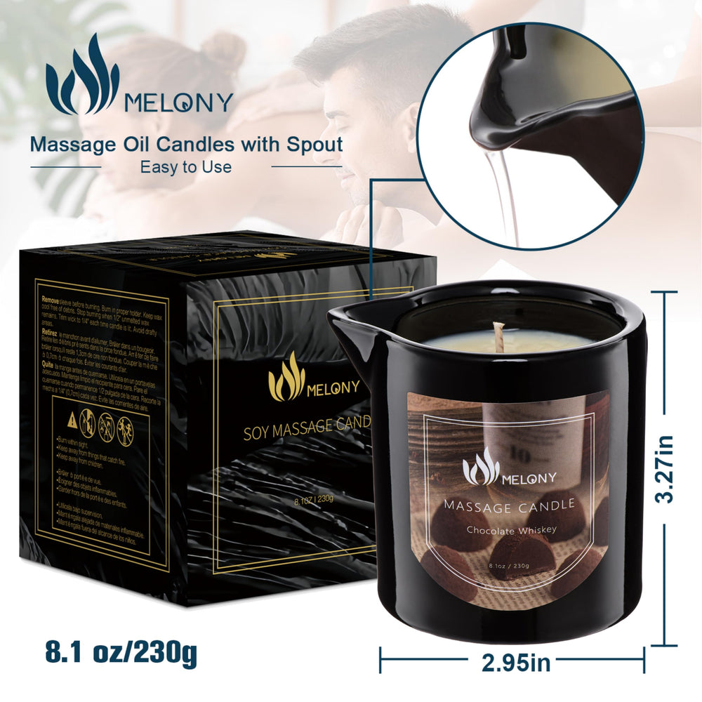 MELONY Massage Oil Candle Chocolate Whiskey natural ingredients list