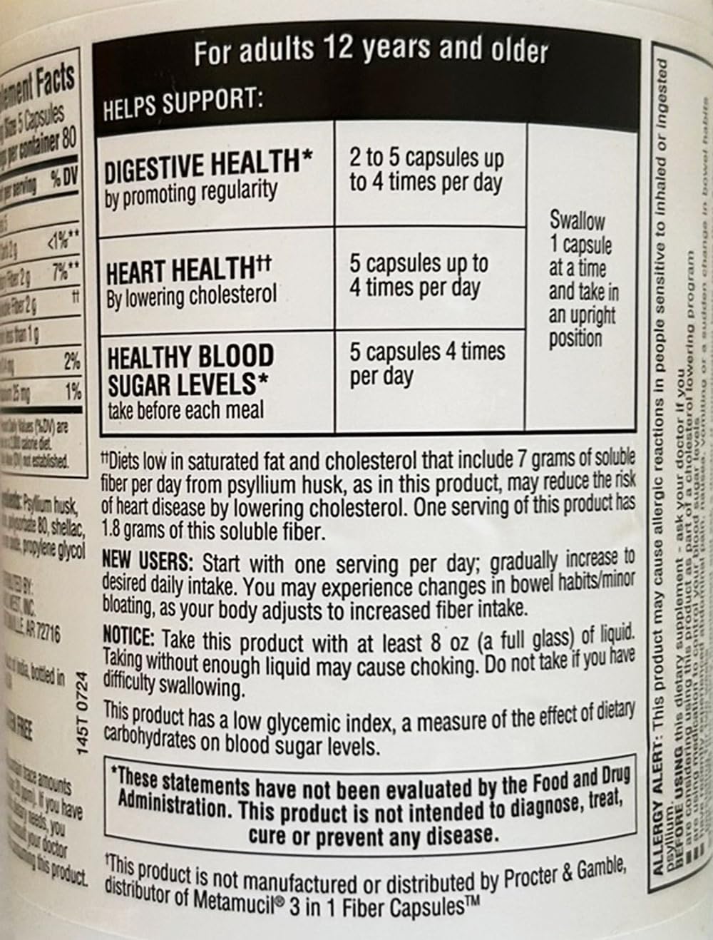 Member's Mark fiber capsules 2Pack packaging highlights convenient two-bottle setup