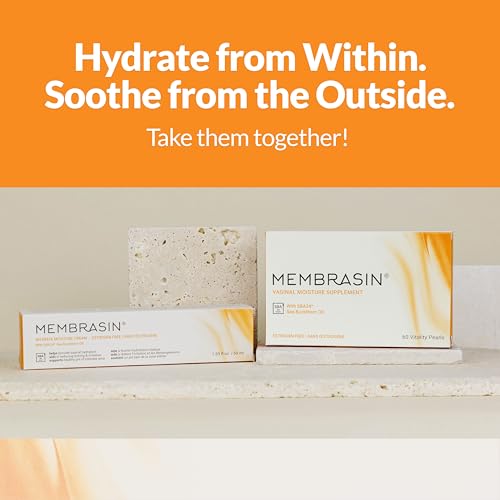 Membrasin Vitality Pearls softgels arranged for easy swallowing and daily routine.
